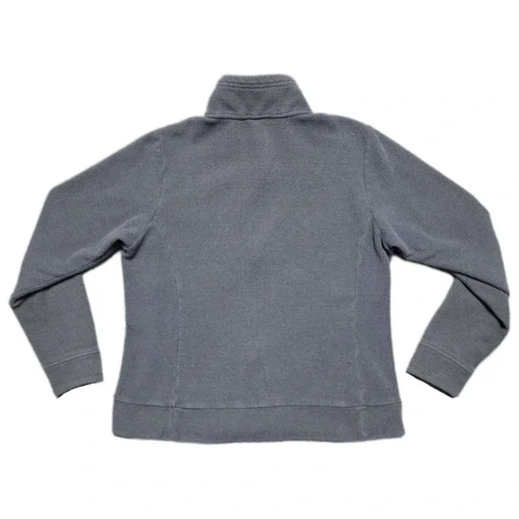 REI Co Op Womens L Midweight Waffle Fleece Jacket Full Zip Zip Pockets Mock Neck - Picture 3 of 16